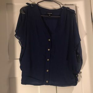 Bebe blue blouse